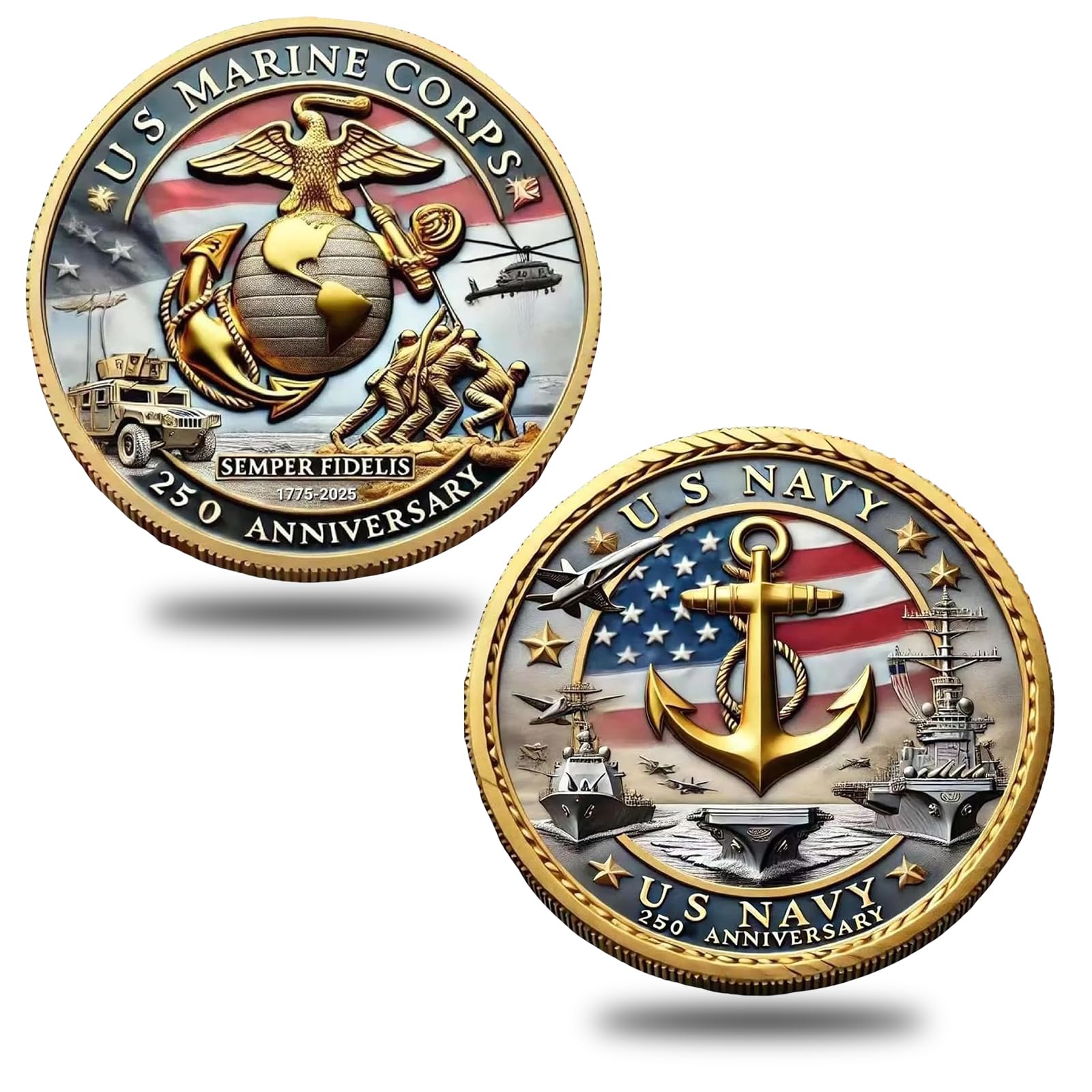 米海兵隊チャレンジコイン／Marine Corps Challenge Coin Amazon.com: Marine Corps 250th Anniversary Challenge Coin – USMC